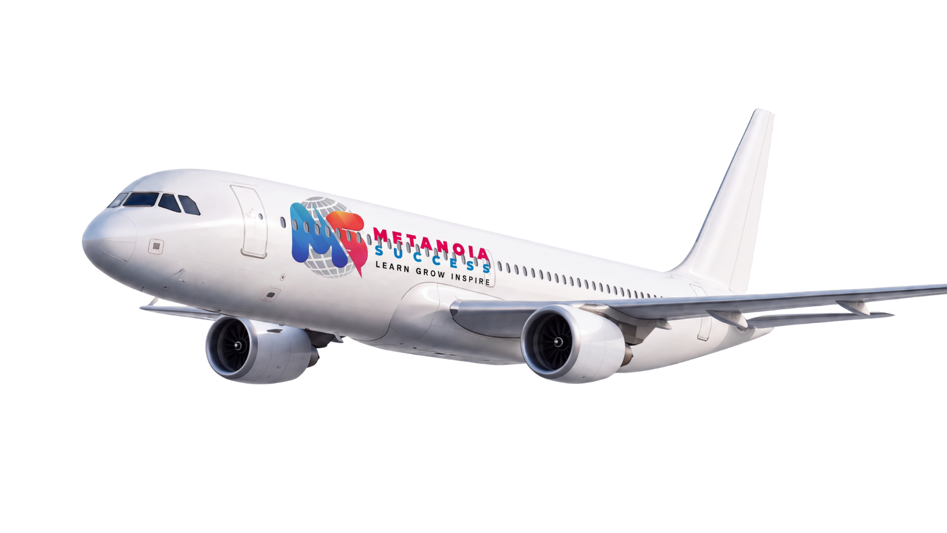 MNST commercial aircraft flying above clouds